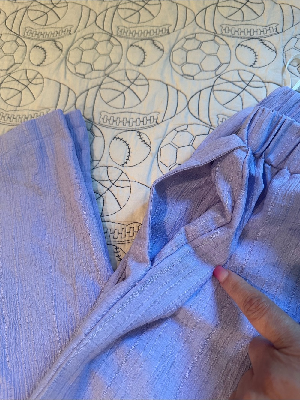 SHEIN Lavender Long Sleeve Button-Up Top and Wide Leg Pants Set - Picture 5 of 6